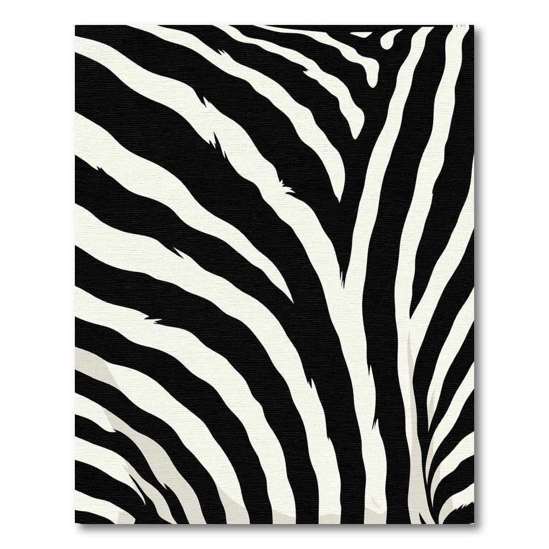 Monochrome Abstract Zebra Stripe Rug