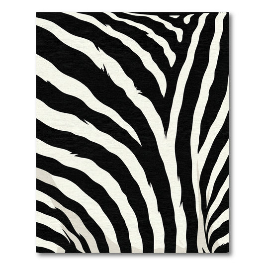 Monochrome Abstract Zebra Stripe Rug