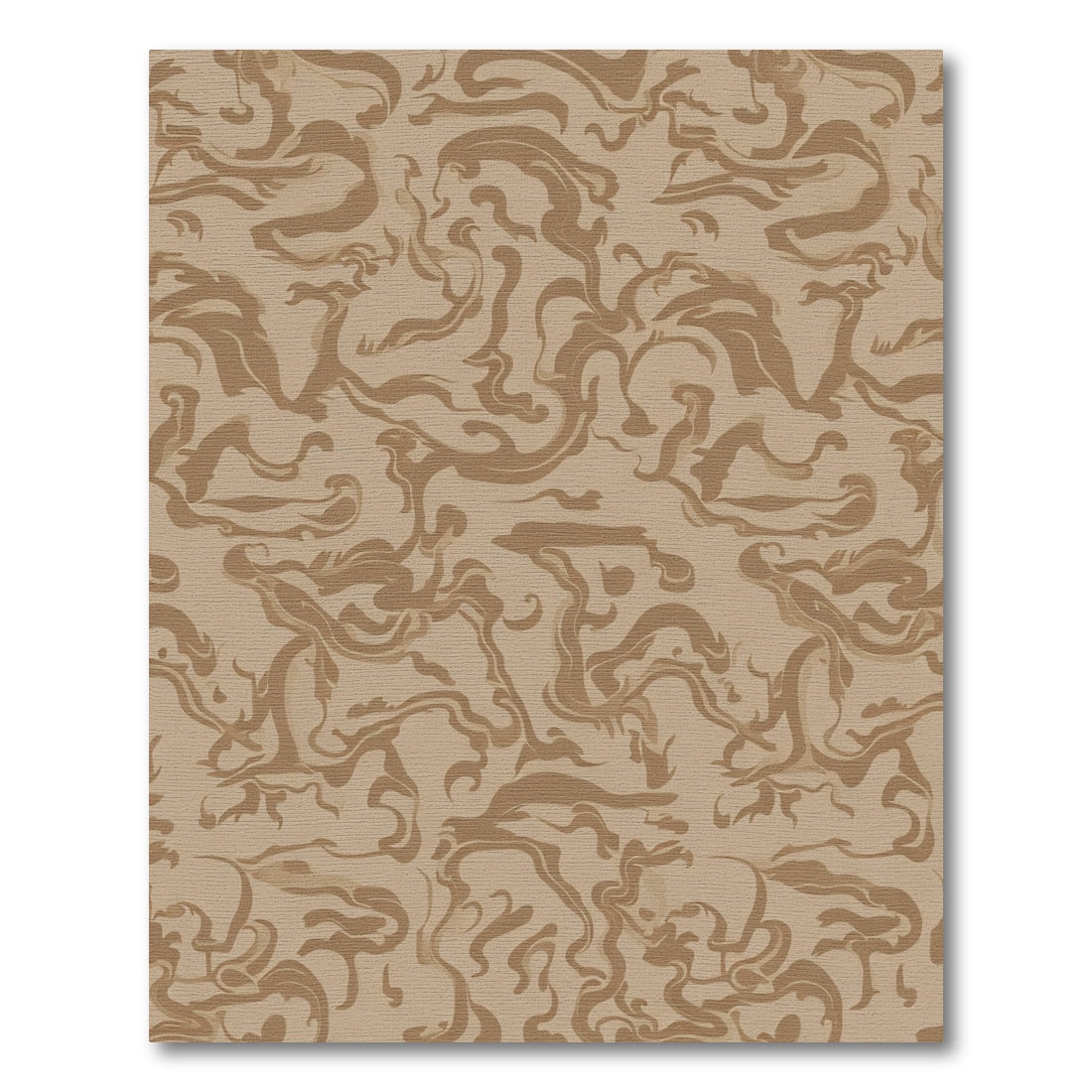 Neutral Tone Swirling Abstract Viscose Rug