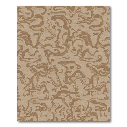 Neutral Tone Swirling Abstract Viscose Rug