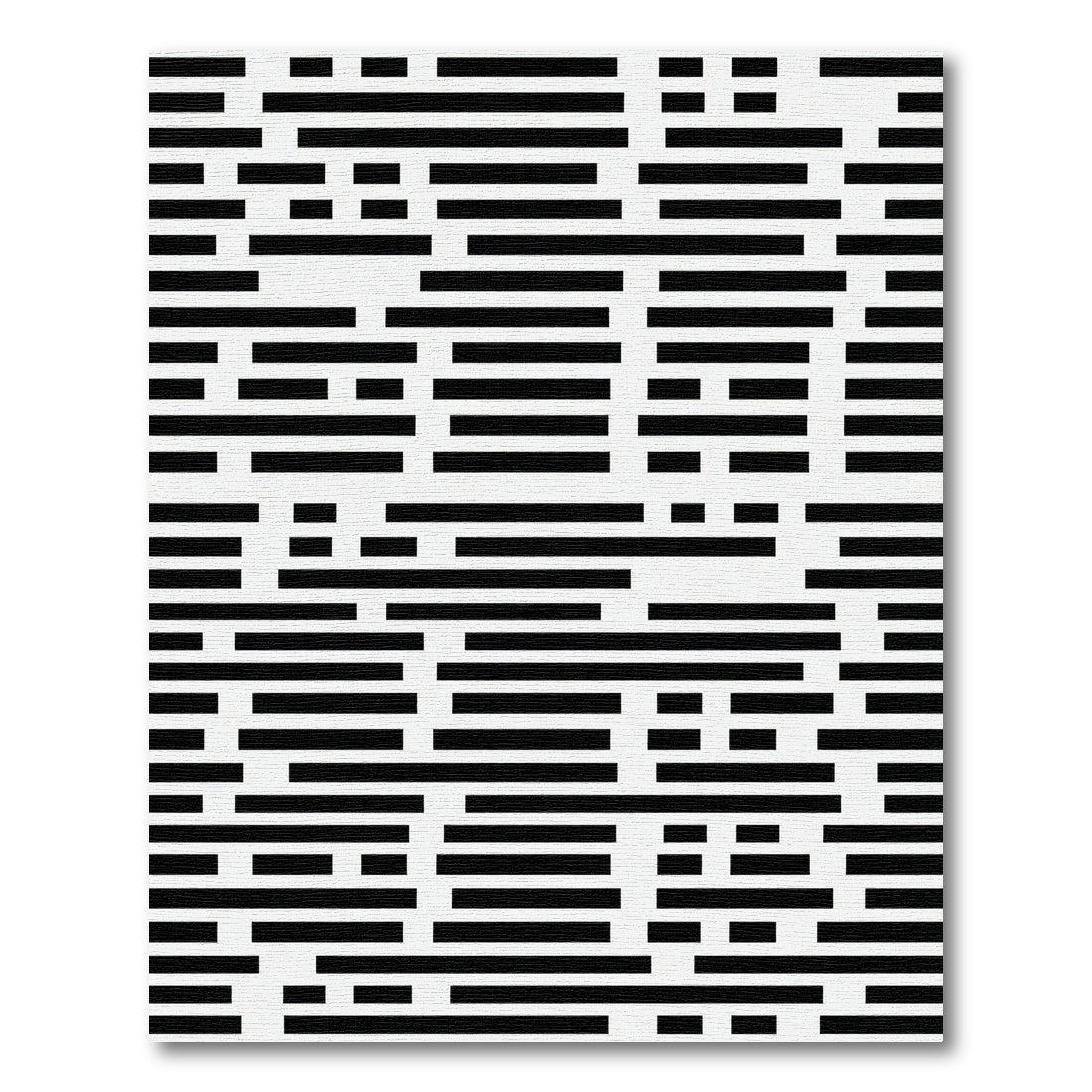Minimalist Monochrome Abstract Linear Graphic Rug