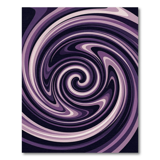 Deep Purple Abstract Swirl Wave Rug