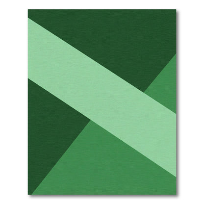 Forest Green Geometric Stripe Rug