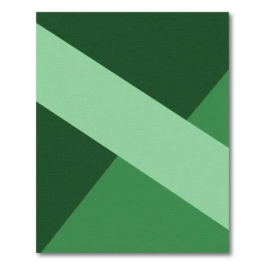 Forest Green Geometric Stripe Rug