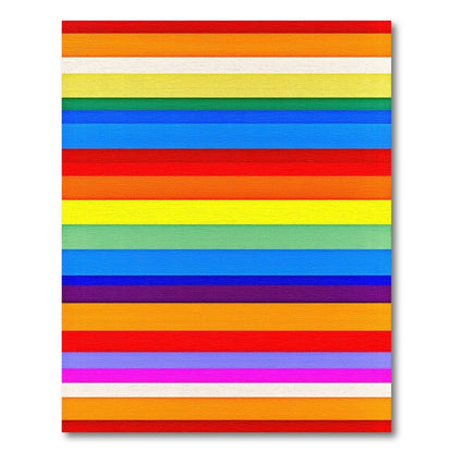 Vibrant Multicolor Horizontal Stripes Rug 2