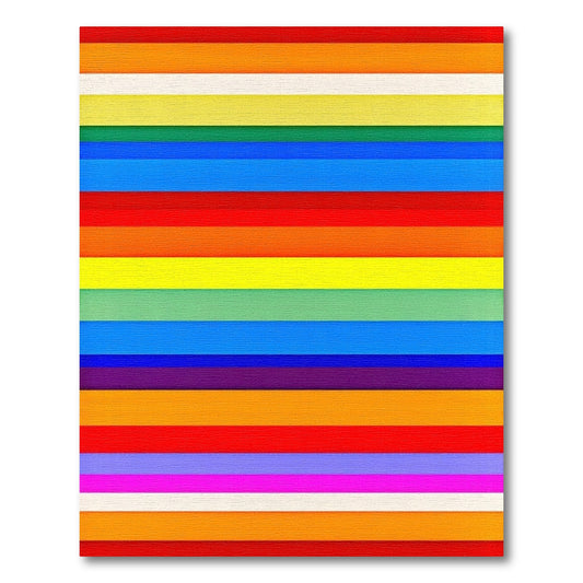 Vibrant Multicolor Horizontal Stripes Rug 2