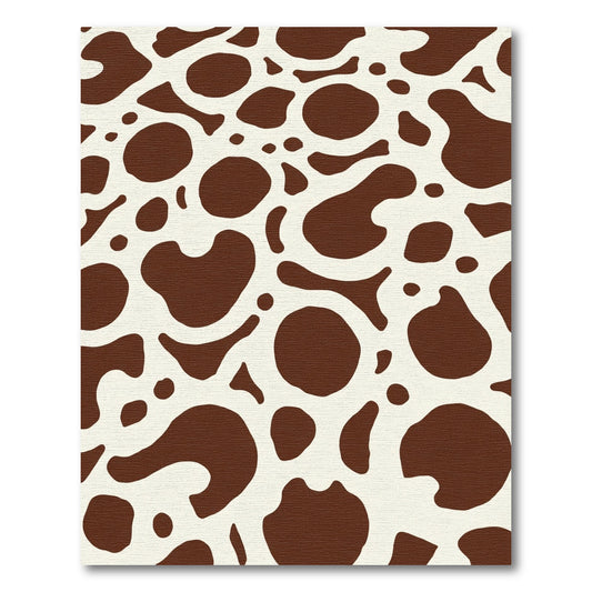Brown Ivory Irregular Blobs Rug