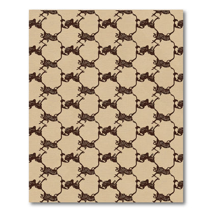 Brown Camel Arabesque Link Rug