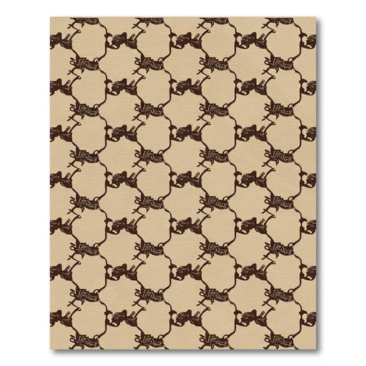 Brown Camel Arabesque Link Rug