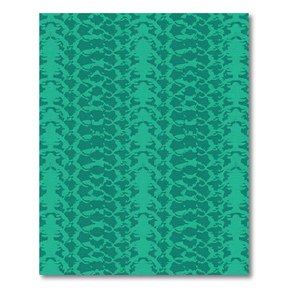 Deep Teal Iridescent Reptile Skin Rug