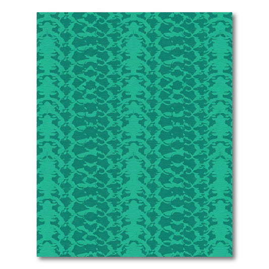Deep Teal Iridescent Reptile Skin Rug