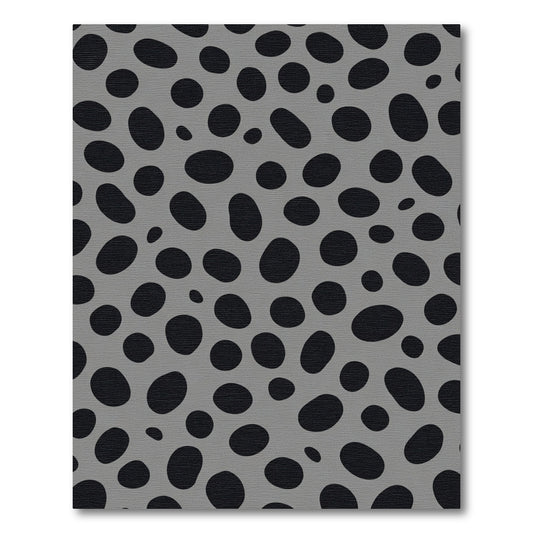 Abstract Black Dot Scattered Rug