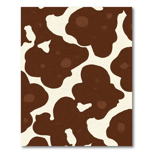 Brown Cream Spotted Animal Hide Rug