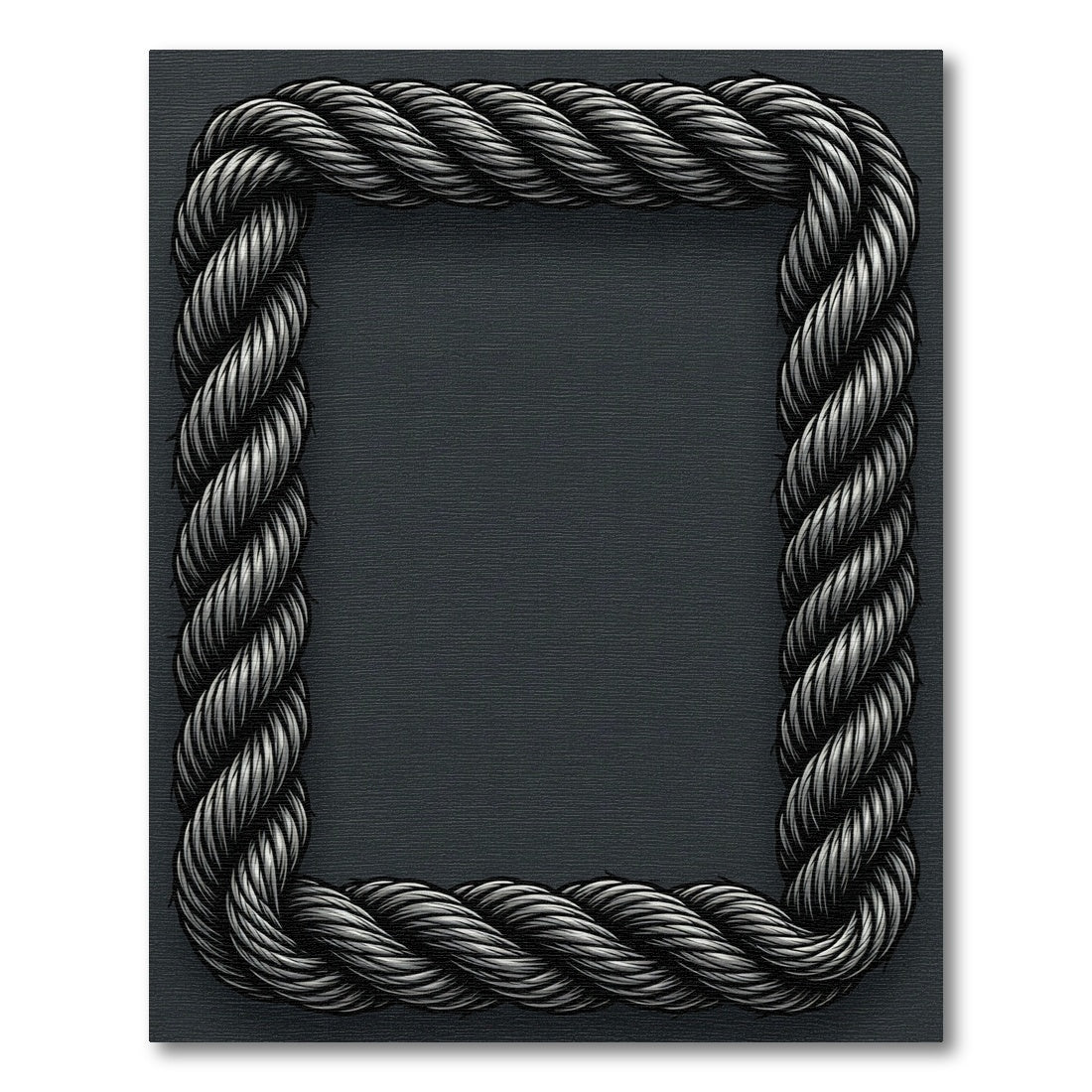 Thick Braided Rope Frame Rug