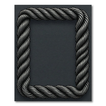 Thick Braided Rope Frame Rug