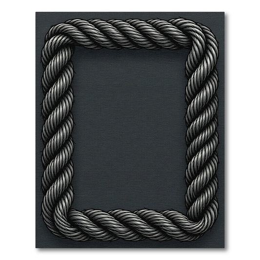 Thick Braided Rope Frame Rug