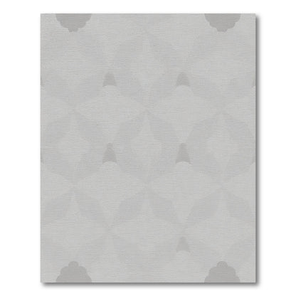 Pale Gray Geometric Starburst Rug