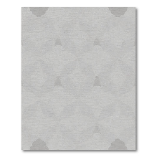 Pale Gray Geometric Starburst Rug