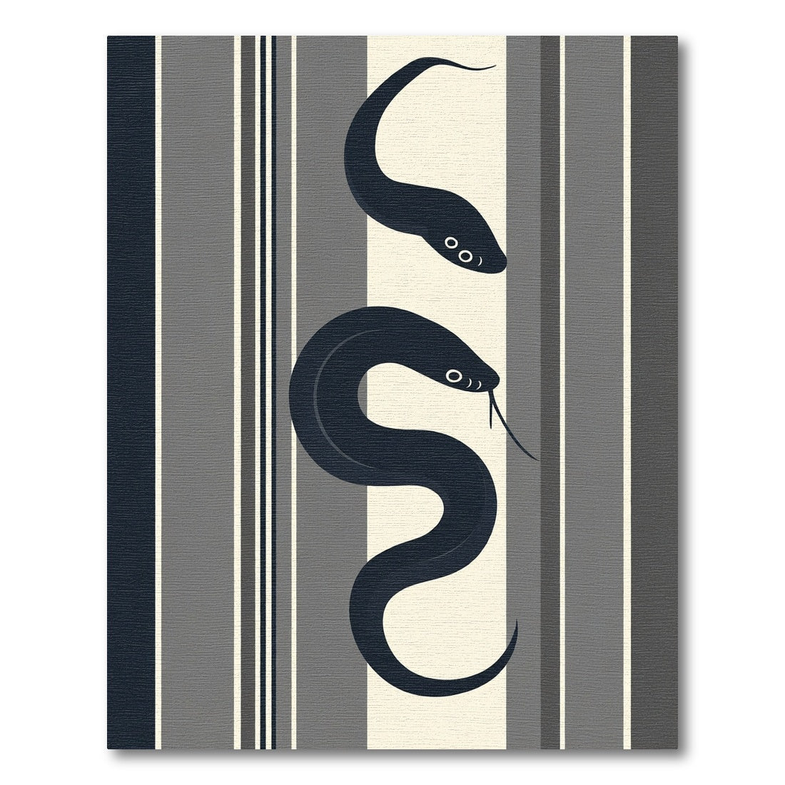Dark Eels Abstract Striped Rug