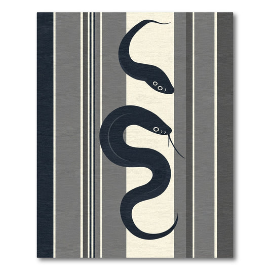 Dark Eels Abstract Striped Rug