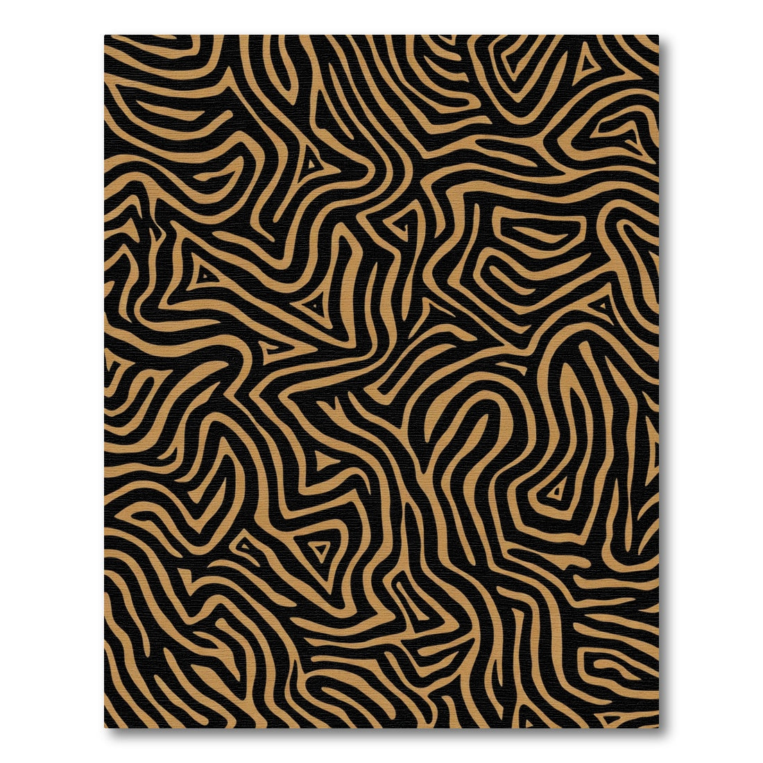 Bold Ochre Abstract Swirls Rug