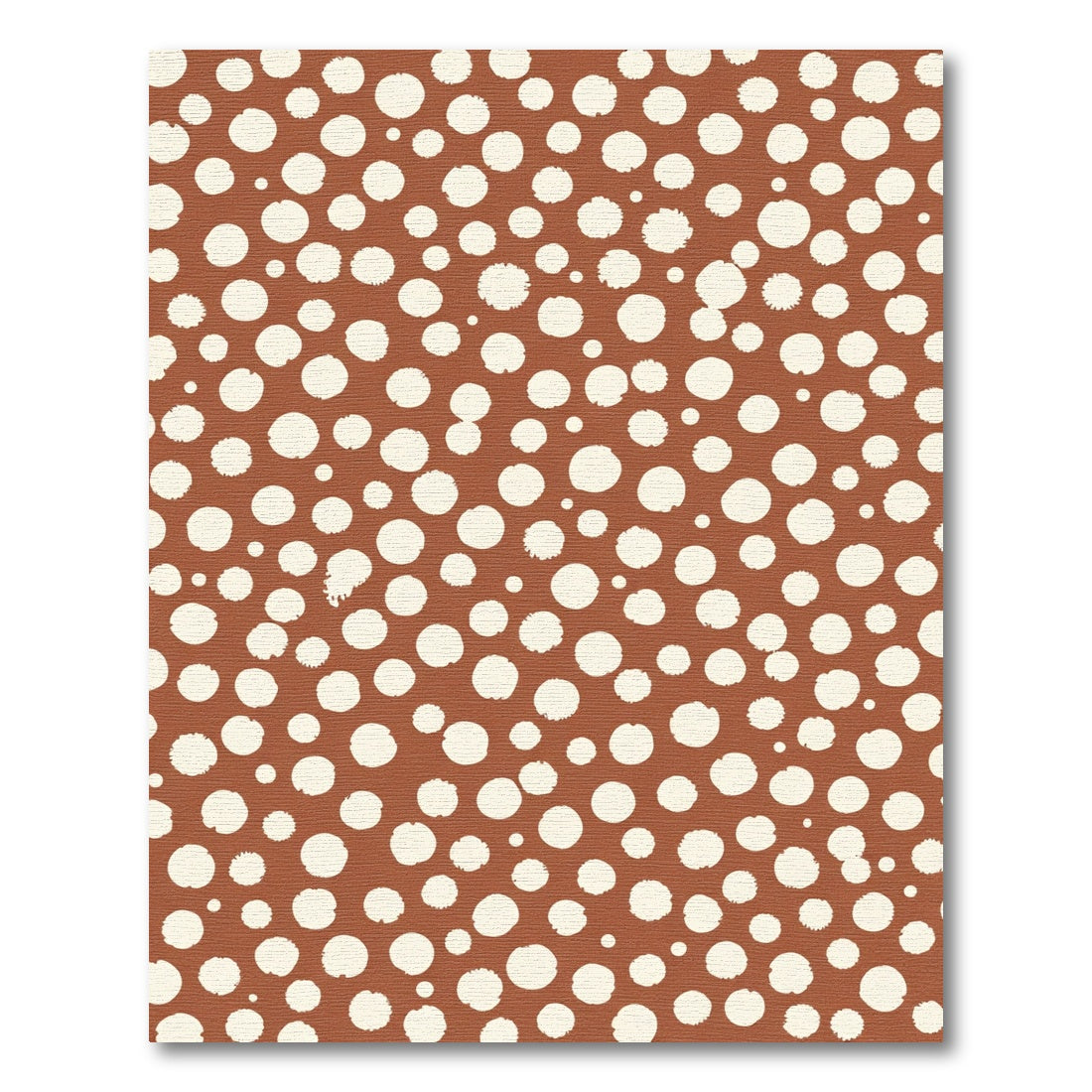 Terracotta White Irregular Dots Rug