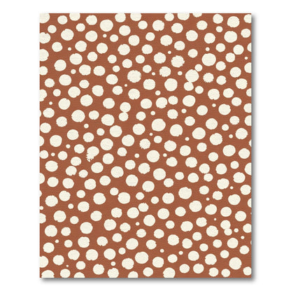 Terracotta White Irregular Dots Rug