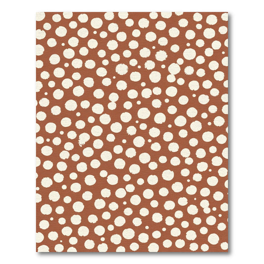 Terracotta White Irregular Dots Rug