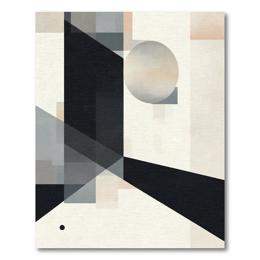 Minimalist Geometric Abstract Circle Rug