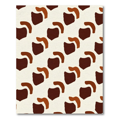 Abstract Earthy Tone Organic Spots Rug