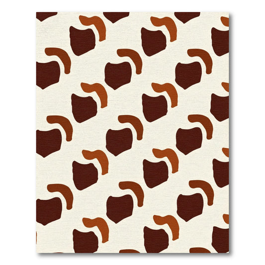 Abstract Earthy Tone Organic Spots Rug