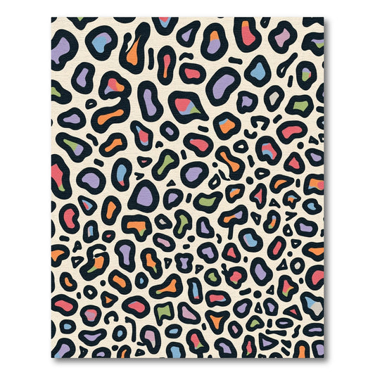 Colorful Leopard Spots Abstract Rug