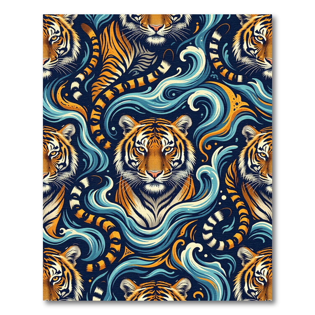 Bold Tiger Majestic Blue Waves Rug