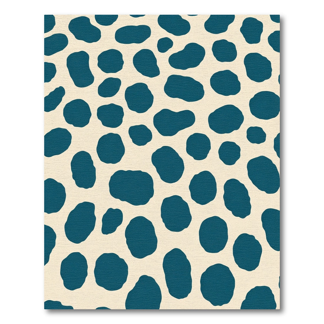 Teal Blotches Cream Spot Rug