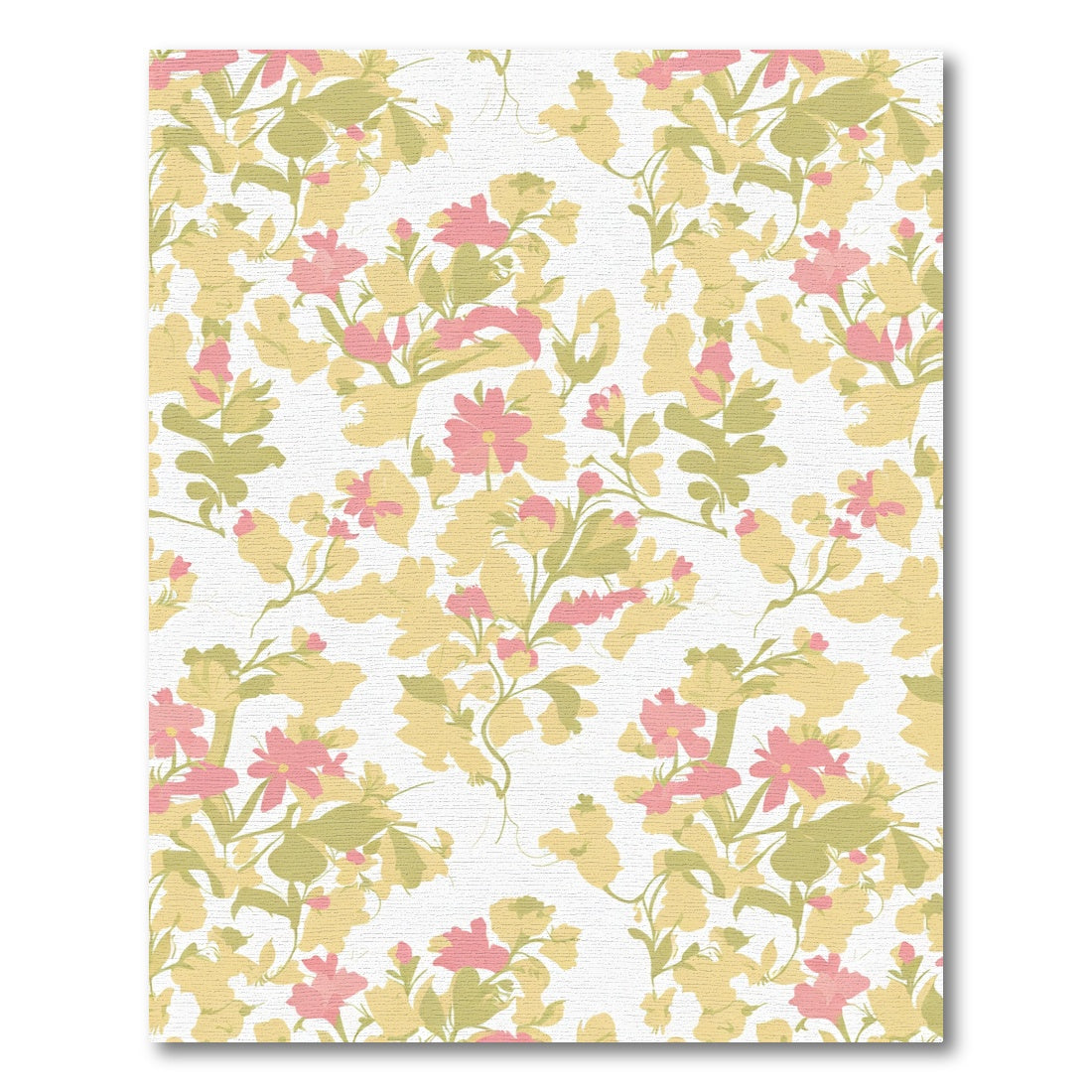 Soft Blush Pink Botanical Vines Rug