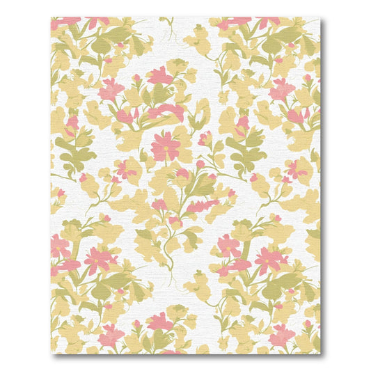 Soft Blush Pink Botanical Vines Rug