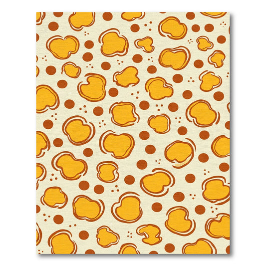 Orange Ochre Blob Spotty Rug