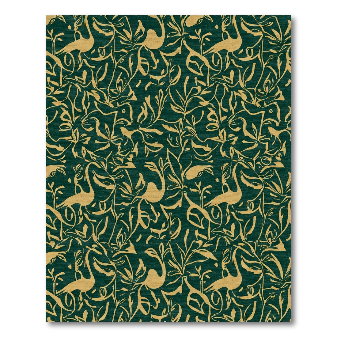 Regal Gold Crane Forest Rug