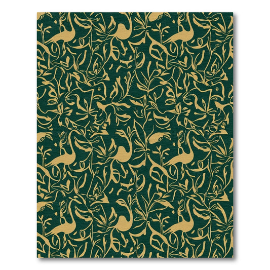 Regal Gold Crane Forest Rug
