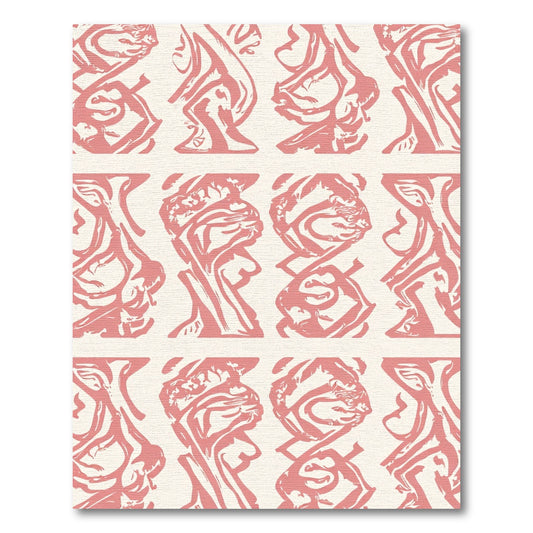 Coral Abstract Swirl Succession Rug