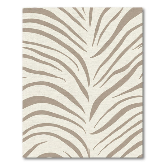 Neutral Beige Animal Print Lines Rug