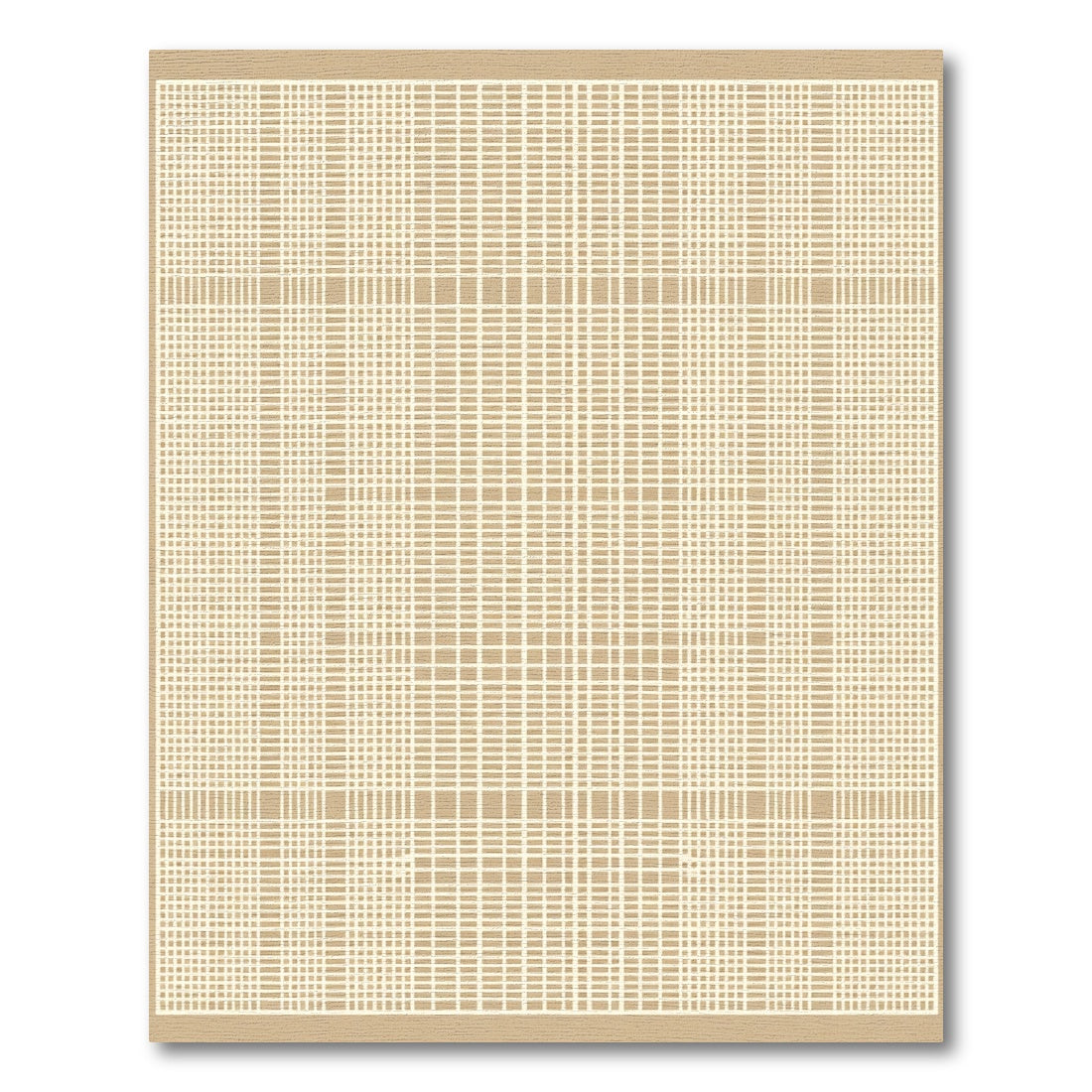Minimalist White Grid Texture Rug
