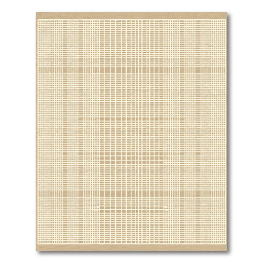 Minimalist White Grid Texture Rug