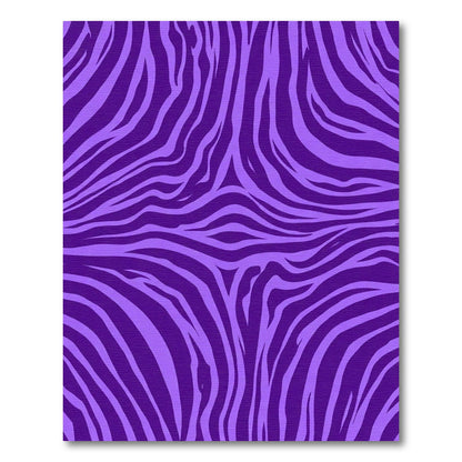 Vibrant Purple Zebra Stripe Rug