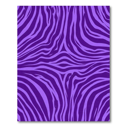 Vibrant Purple Zebra Stripe Rug