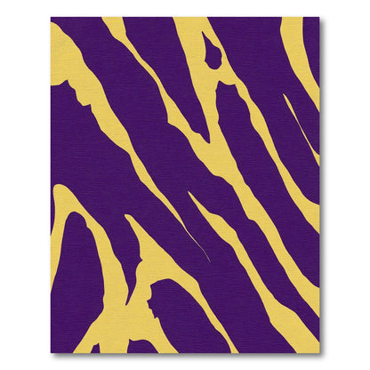 Violet Yellow Abstract Zebra Rug
