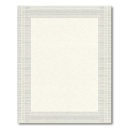 Minimal Gray Vertical Stripe Enclosure Rug