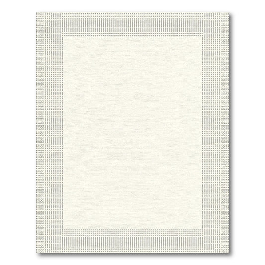 Minimal Gray Vertical Stripe Enclosure Rug