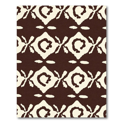 Classic Cream Brown Medallion Pattern Rug
