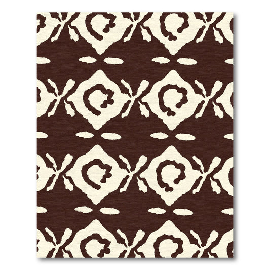 Classic Cream Brown Medallion Pattern Rug